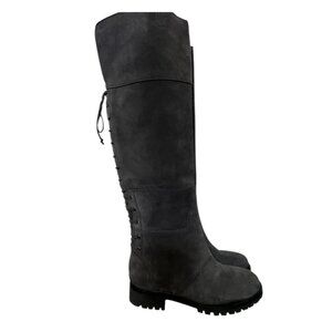 Nine West NEW Mavira Suede Back Lace-up Tall Boots Size 8
